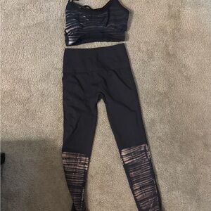 Free People Black and Tan Pants